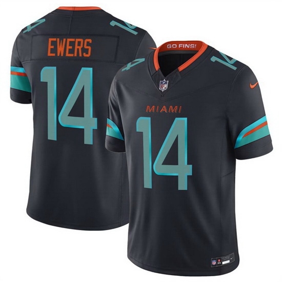 Men Miami Dolphins 14 Ewers Nike 2025 Blue Limited Nike NFL Jersey 002